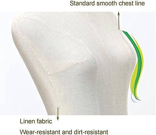 Female Tailors Dummy Mannequin Torso Mannequin Stand,Female Mannequin Torso,Store Shop Window Flax Cover Woman Dress Form,57-83‘‘ Height Adjustable Clothing Jewelry Displ,Small Round,Round