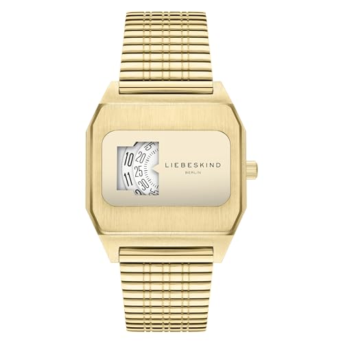 Liebeskind Berlin Bracciale LJ-1289-B-20 In Acciaio Inossidabile - IP Gold, 20 Cm, Ciondolo Rettangolare, Eleganza Casual
