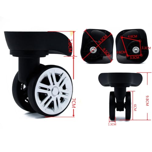 A09 Trolley Case Luggage Wheels No Noise Luggage Swivel Left & Right Caster Wheels Suitcase Replacement Parts3