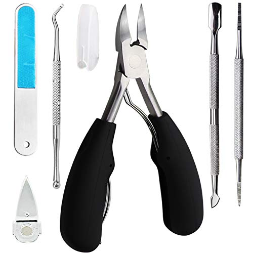Horsebang 6Pcs Toe Nail Clipper for Ingrown or Thick Toenails, Podiatrist Toenail Clippers for Thick Nails for Seniors, Professional Nail Clipper for men & women with Manicure & Ingrown Toenail Tool