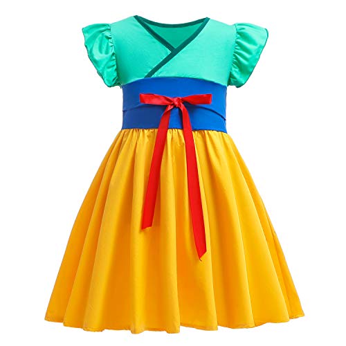 Lito Angels Disfraz Princesa Mulan para Niña Pequeñas, Vestido Hanfu de Fiesta de Cumpleaños de...