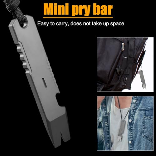 Pry Bar EDC en titane CNC avec mini barre de levier et decapsuleur