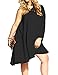 AMZ PLUS Womens Sexy Plus Size One Shoulder Long Sleeve Irregular Loose Dress