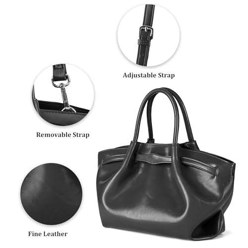 Bolsa Tote Mediana Fruncida para Mujer miniatura 4