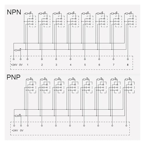 Bloque de terminales NPN de 8 canales para interruptor de proximidad 4