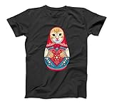  Kitties Katzen-Liebhaber Nette Katzen Matryoshka Russische Puppe T-Shirt SweatshirtHoodie Tank Top für Männer Frauen Kinder