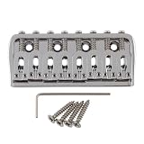 LYWSMSK Chrome 8 String Guitar Fixed Bridge Electric Guitar Hardtail Bridge for Start/Tele Guitar