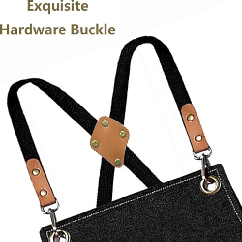 Image of Supvox Unisex Home Apron Waterproof, with Tool Pockets | Adjustable Waist Tie, Splash and Dust Coverage, Handy Storage, Thicken Canvas, Comfortable for Tasks, Wipe Clean