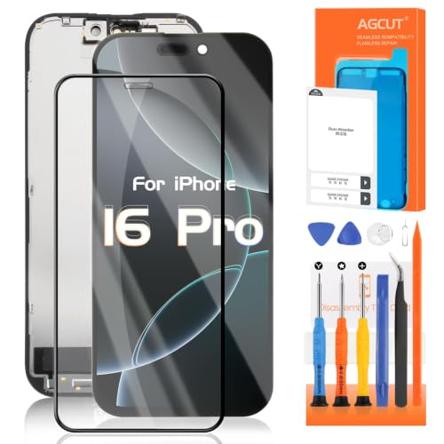 TFT for iPhone 16 Pro Screen Replacement for iPhone 16 Pro FHD LCD Display COF,Face ID, True Tone A3293 A3083 A3292 A3294 3D Touch Digitizer Screen Assembly Repair Kits