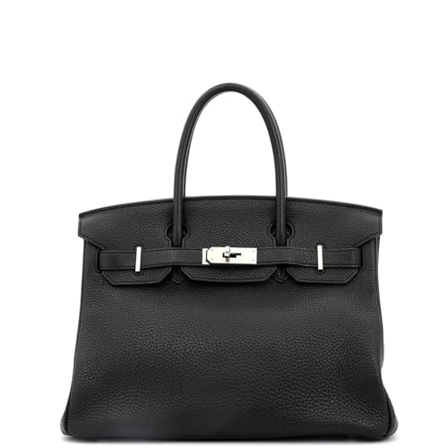 Hermès, Pre-Loved Birkin Handbag Black Togo with Palladium Hardware 30,