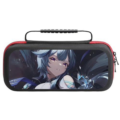 Switchゲーム機収納バッグ 原神 Genshin Impact 優? Switch スイッチケース 収納バッグ 収納袋 保護カバー 防塵 防汚 耐衝撃 全面保護型 軽量 持ち運び便利 ゲームカード袋は20個ございますOne Size