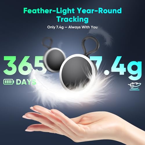 Image of 4-Pack Air Tracker Tags Compatible with Apple Find My (iOS Only) Bluetooth Tracker, Smart Keys Finder and Item Locator with Hooks for Wallet Luggage Backpack 2B2W