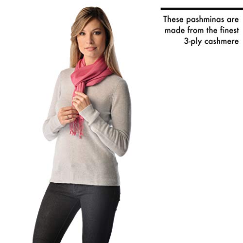 Cashmere Boutique: 70% Cashmere and 30% Silk Pashmina Scarf (30 Colors, Size: 12" x 60")4
