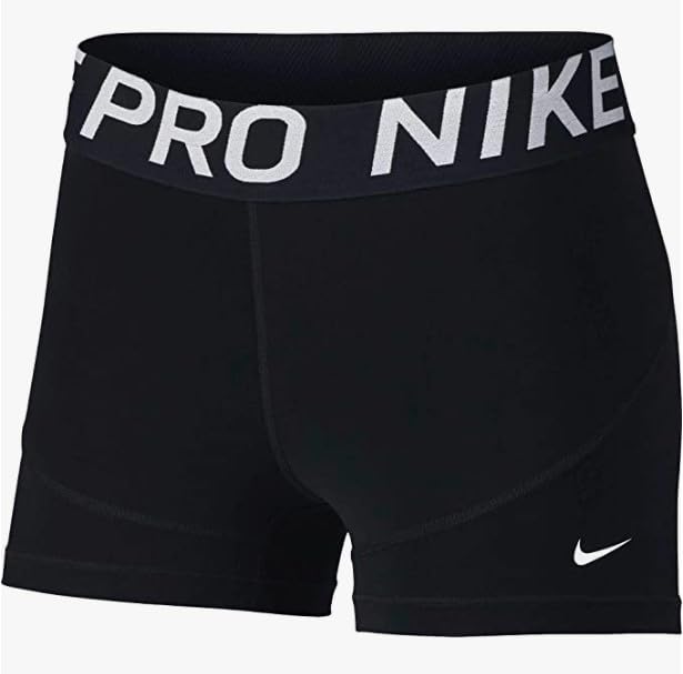Nike Women's Pro 3' Training Shorts (X-Large, Black White)