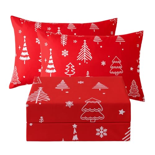 Weihnachtsbaum Bettlaken 15 JSD Bettlaken-Set für Kinder, Motiv: Weihnachtsbaum, 4-teilig, weich...