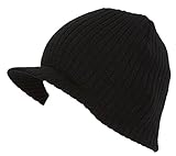TOP HEADWEAR Black Campus Beanie Visor
