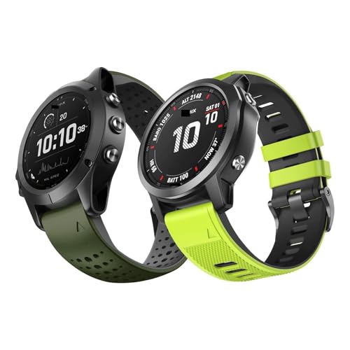 Bracelet silicone 22 mm pour Fenix 6 Pro et 7 : remplacez votre montre en agate