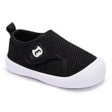 BMCiTYBM Baby Boy Girl Shoes Infant First Walker Shoes Breathable Walking Shoes Lightweight Non-Slip Sneakers 6 9 12 18 24 Months 18-24 Months Toddler A-Black