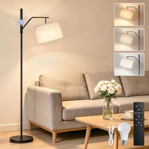 Lampadaire arc LED rechargeable TaoFiaCo variateur 3 températures de couleur salon