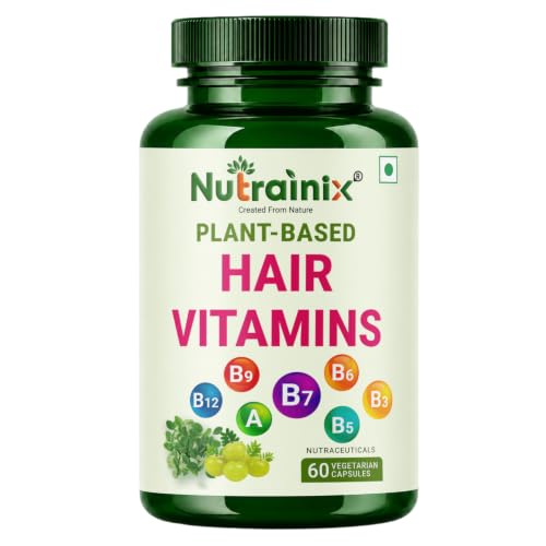 Image of Nutraninix Organic Hair Vitamins with Biotin for Healthy Hairs - 60 Vegetarian Capsules