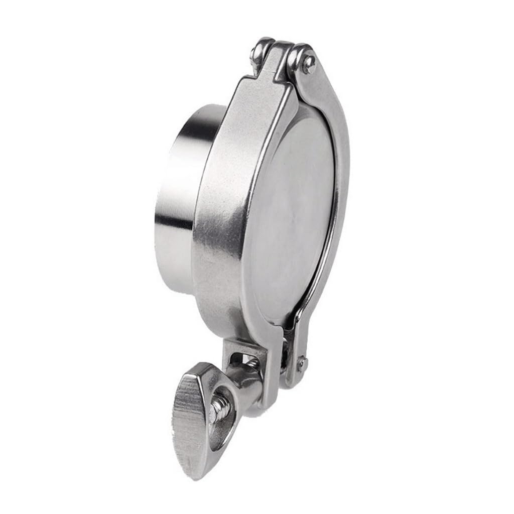 Zestaw złączek sanitarnych Tri Clamp – tulejka ze stali nierdzewnej 304, zaślepka, zacisk trójzaciskowy i uszczelka silikonowa (133 mm x 145 mm)