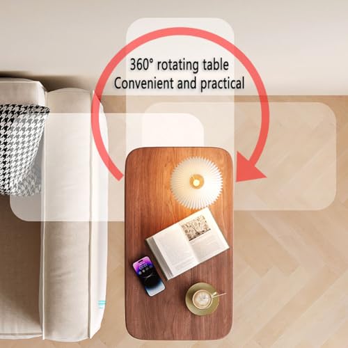 Table d'appoint 360° rotative pour canapé et meuble ordinateur réglable