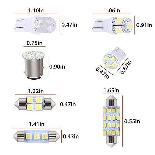 Set 42 Bombillas LED para Auto 6500K Luz Blanca miniatura 4