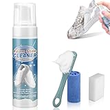 Bmliingchau Sneaker Reiniger, Schuhreiniger Weiße Schuhe 200ml, Sneaker Cleaner White, Schuhreiniger für Turnschuhe für Schuhe zum Entfernen und Weiße Schmutz-mit Bürste, Handtuch und Schwamm Eraser