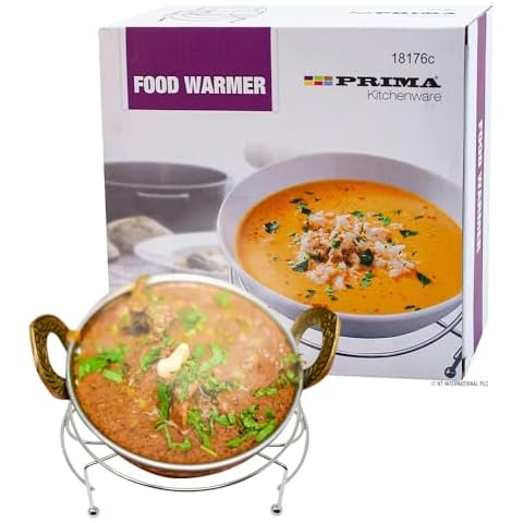 Chrome Food Dish Warmer with Candle Cover