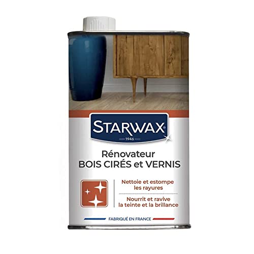 Starwax Rénovateur Bois Cirés Et Vernis Pour Mobilier Intérieur -Nettoie,Estompe Les Rayures Et Taches - Redonne Brillance & Eclat - Nourrit & Ravive 