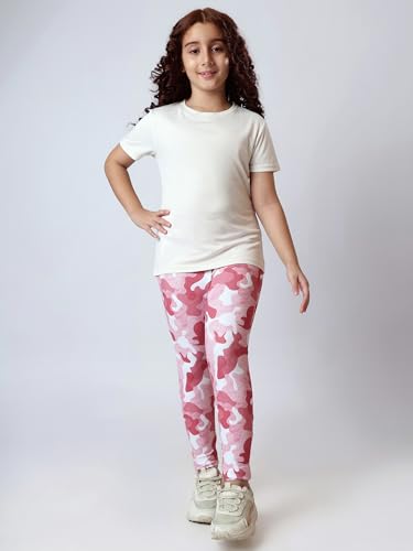 Image of Girl's Activewear Workout Set 2 Piece Athletic Sets Dry Fit Printed Tees And Leggings Yoga Running Dance 4-14Y