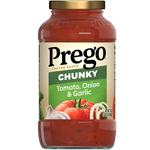 Prego Chunky Tomato with Garlic and Onion Pasta Sauce, 24 Oz Jar