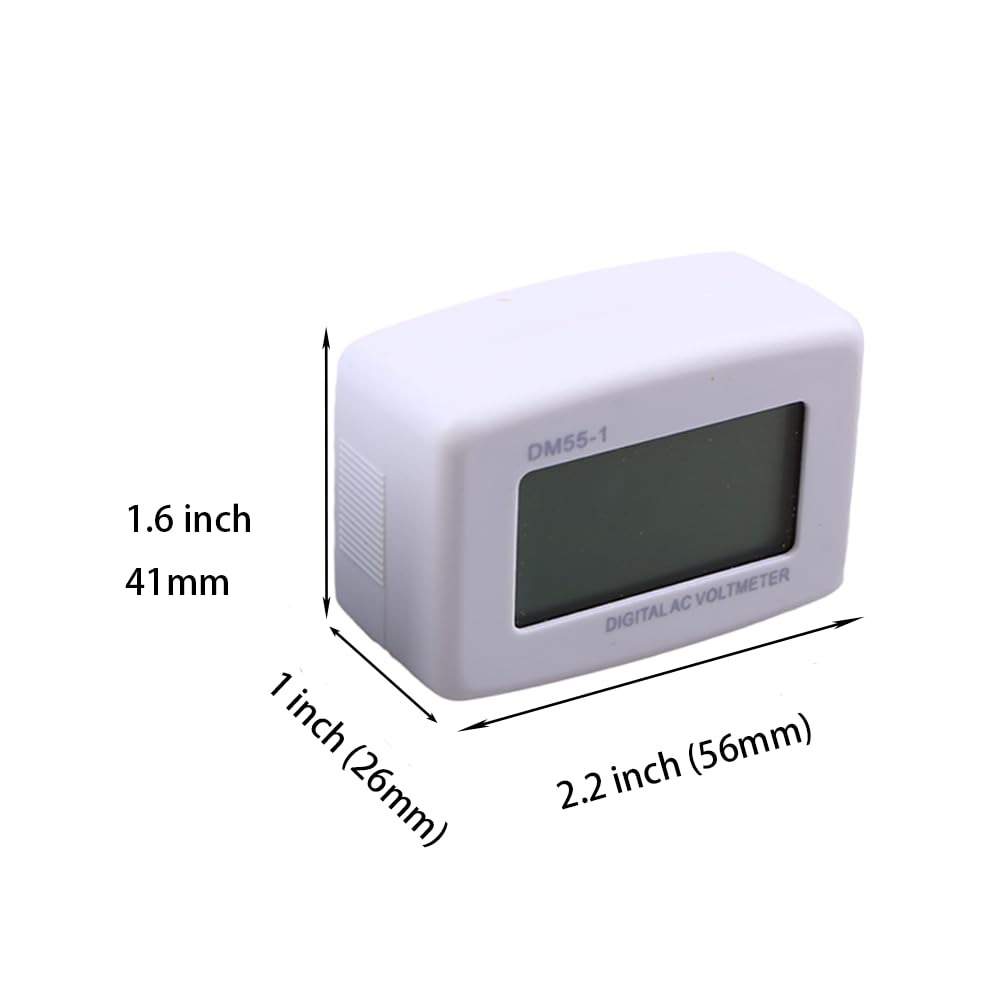 Generic DM55-1 Blue LCD Digital Voltage Meter Voltmeter LED AC 100-300V US Plug