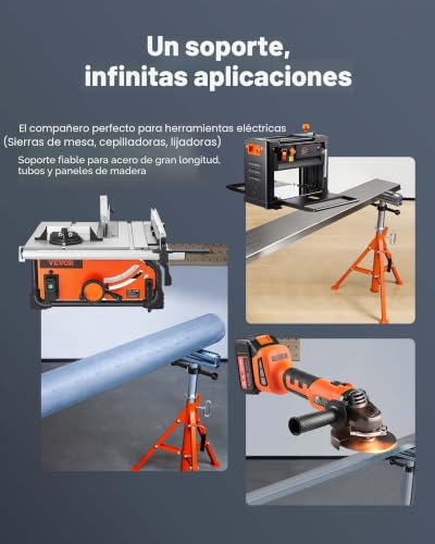 Soporte de rodillo plegable ideal para cortar tablones en el taller 5