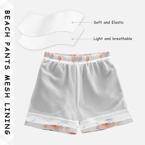 senya A Soft Watercolor Flowers Boys Swim Trunks Toddler Shorts Swimwear Boardshorts4