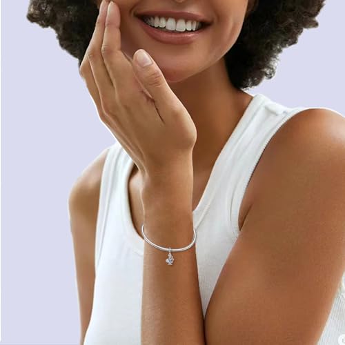 LNQOBU Complete A~Z Alphabet Charm Letter Beads, Solid 925 Sterling Silver with Cubic Stones Rose Alphabet Charm fits Pandora Bracelets Necklace Women Jewelry3