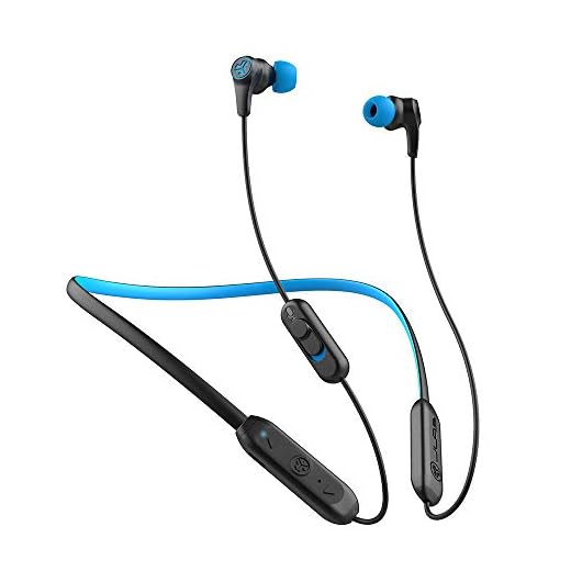 JLab Play Gaming Wireless Earbuds | 11+ Hour Bluetooth 5 Playtime 60ms Super-Low Latency for Mobile Gameplay | Built-in Microphone | AUX Gaming Cord Compatible with Gaming Consoles
