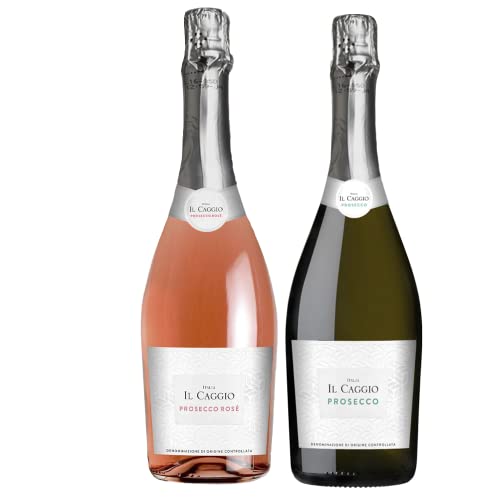 Il Caggio Prosecco Duo - 1 x 75cl Prosecco 75cl and 1 x Prosecco Rose 75cl