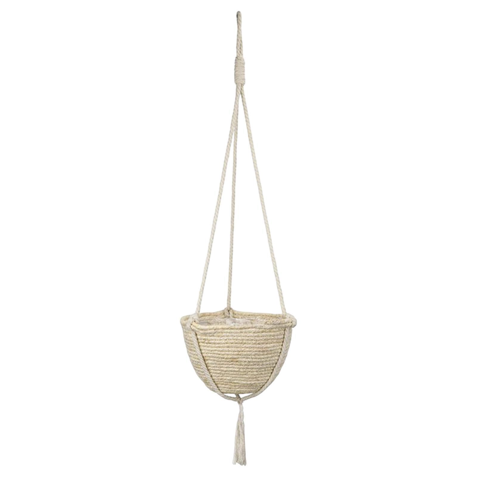 LIXSAZSE Durable Plant Holder Woven Hanging Flower Pot Storage Basket For Indoor Outdoor Plants Has Strong Toughness Hanging Planter Basket For Indoor Outdoor