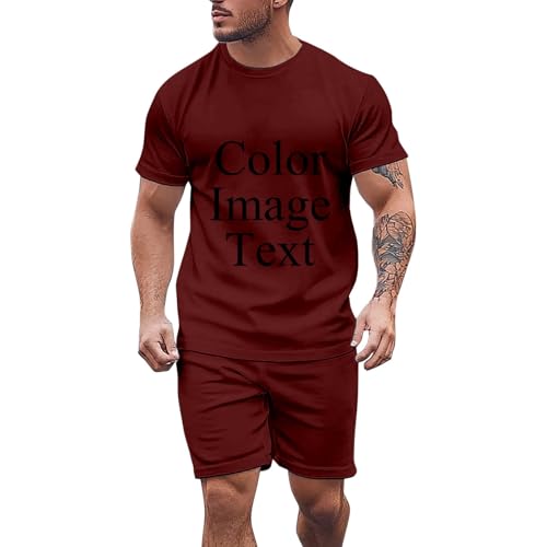 Ensemble homme t-shirt et short personnalisé respirant à impression intégrale