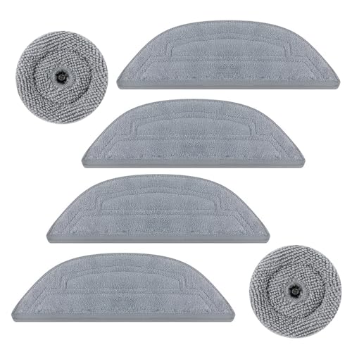 Toallitas reutilizables para fregonas lavables, paquete con 6 paquetes de recarga, paquete de trapeador absorbente | Accesorios para limpiar suelos húmedos y secos para lirios de vacío robóticos