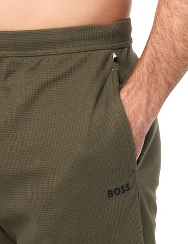 Image of BOSS Men's Waffle Contrast Logo Lounge Shorts