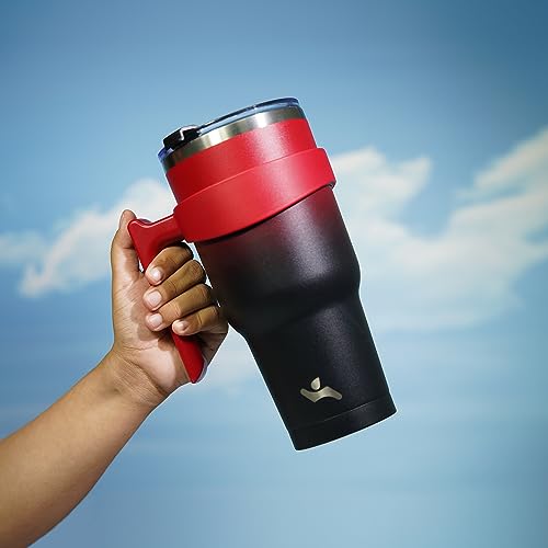 Image of Konokyo 40 oz Tumbler with Handle and Straw, Insulated Travel Mug