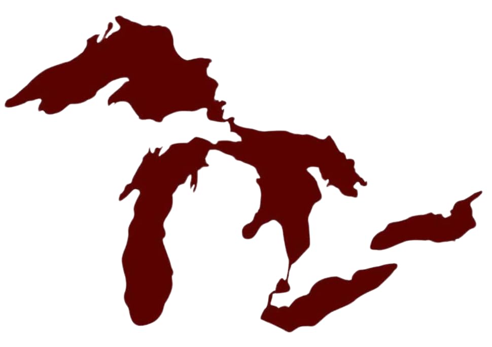 Image of Great Lakes Sticker Michigan Car Decal Premium Heavy-Duty Waterproof Vinyl for Bumpers, Windows, Laptops, Water Bottles or Coolers (Maroon, 4.74 inch Wide)