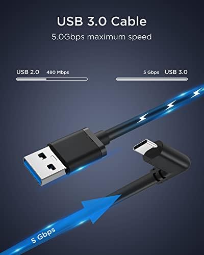 KIWI design Link Cable 3M/10FT Compatible with Quest 2 Accessories, High-Speed Data Transfer USB 3.0 Cable for Quest 1/2 and All Type C Devices (Black)