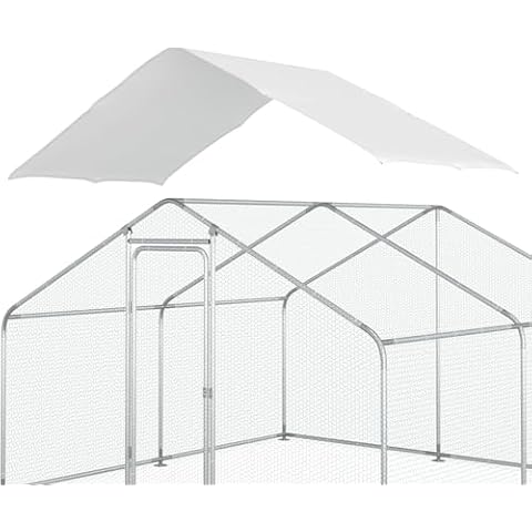 Morngardo Top Cover of Metal Chicken Coop Poultry Chicken Run Cage for Small Animals Backyard Outdoor Cover