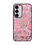 CASETiFY インパクトマグネティックfor Samsung Galaxy S25 ケース [スリム / 2.5mの落下試験をクリア (MIL規格4倍相当) / ワイヤレス充電およびMagsafe対応] - Cheetah Paradise Pink - ブラック