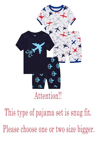 Image of KikizYe Boys Short Sleeve Pajamas Kids Summer Pjs Children Pajamas