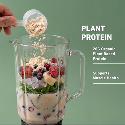 Image of Isopure Plant-Based Protein Powder - 20g Organic Pea and Rice Protein with a Complete Amino Acid Profile - Supports Muscle Recovery & Lean Nutrition, Unflavored, 20 Servings | 20g Organic Pea and Brown Rice Protein, Complete Amino Acid Profile, Supports Muscle Recovery, No Artificials