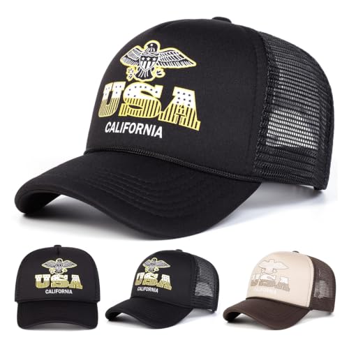 Gorra de red de béisbol California para evitar el calor con ajuste cómodo 2